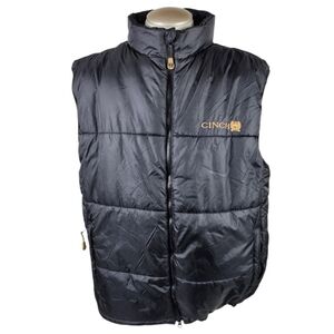 Cinch Quilted Vest Black Size XXL Double Zip Poly Fill Cowboy Western